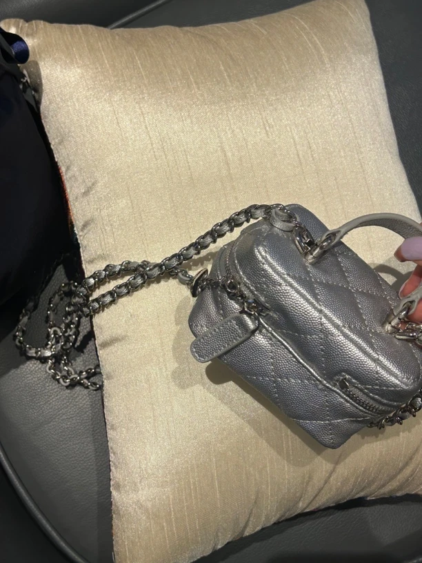 TTS【精致生活】银色小方包时尚潮流