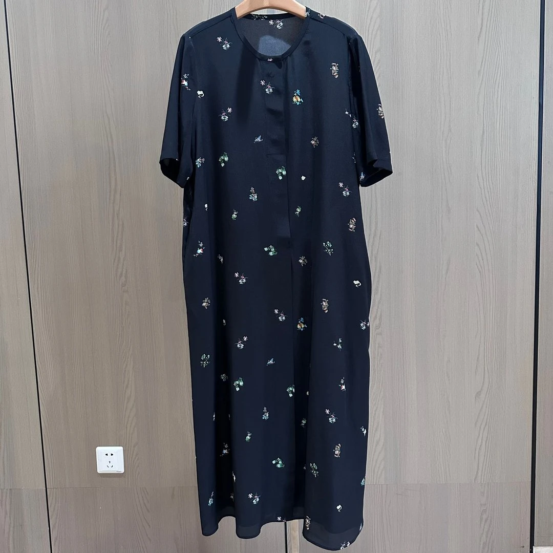 蚕贵妃-舒适百搭轻奢女士桑蚕丝休闲连衣裙/L3096