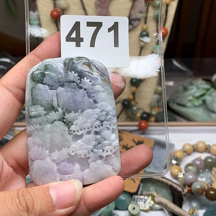 翡翠颈饰未镶嵌海**语翡翠