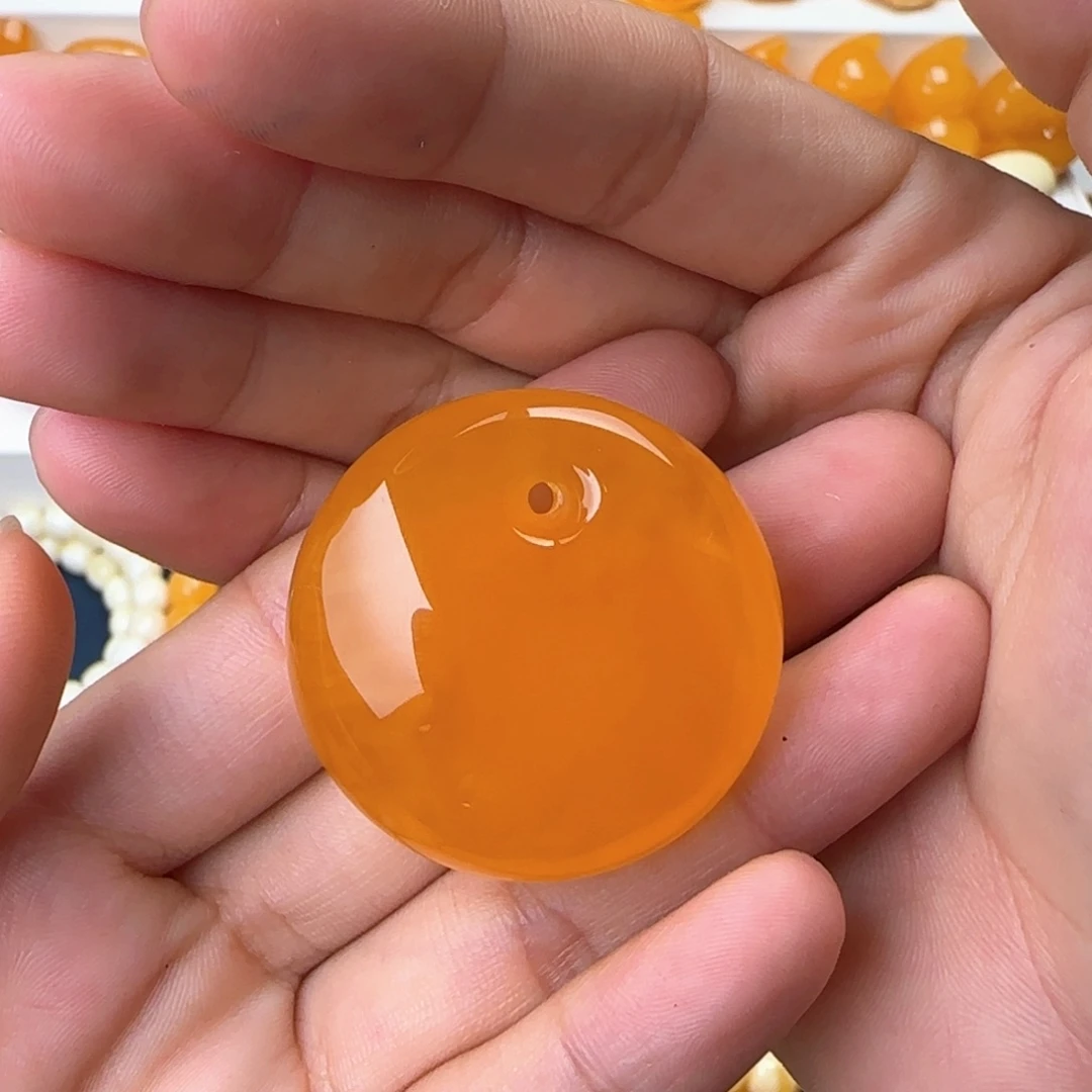九***子琥珀未镶嵌颈饰公主扣