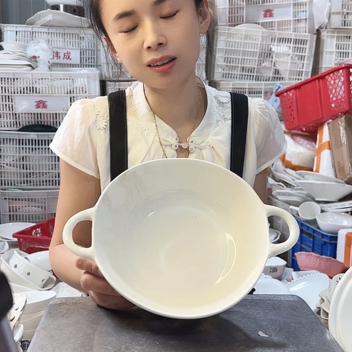 盘微瑕产品……双耳的一个不是圆了
