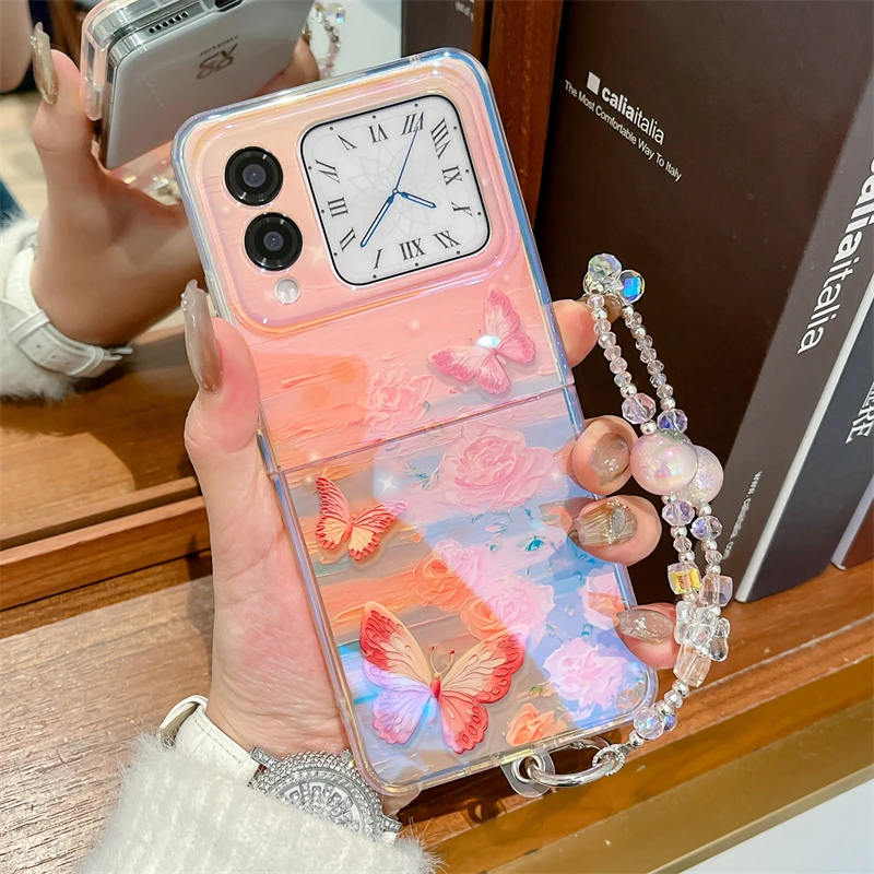 适用华为novaflip手机壳油画花折叠屏网红同款数码配件小清新小众