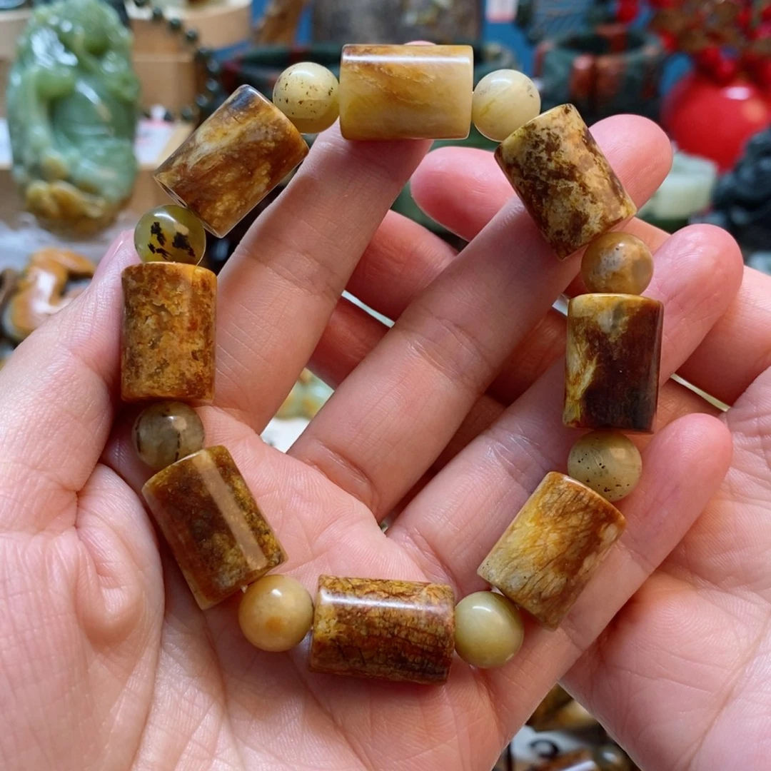 蛇纹石玉手串未镶嵌