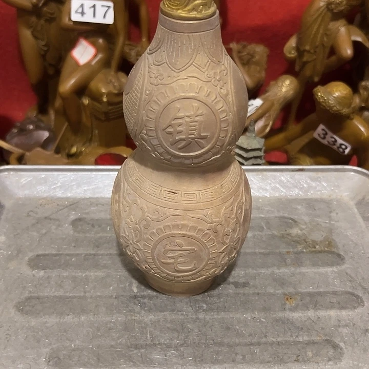 云***心黄铜摆件，文房工艺品摆件