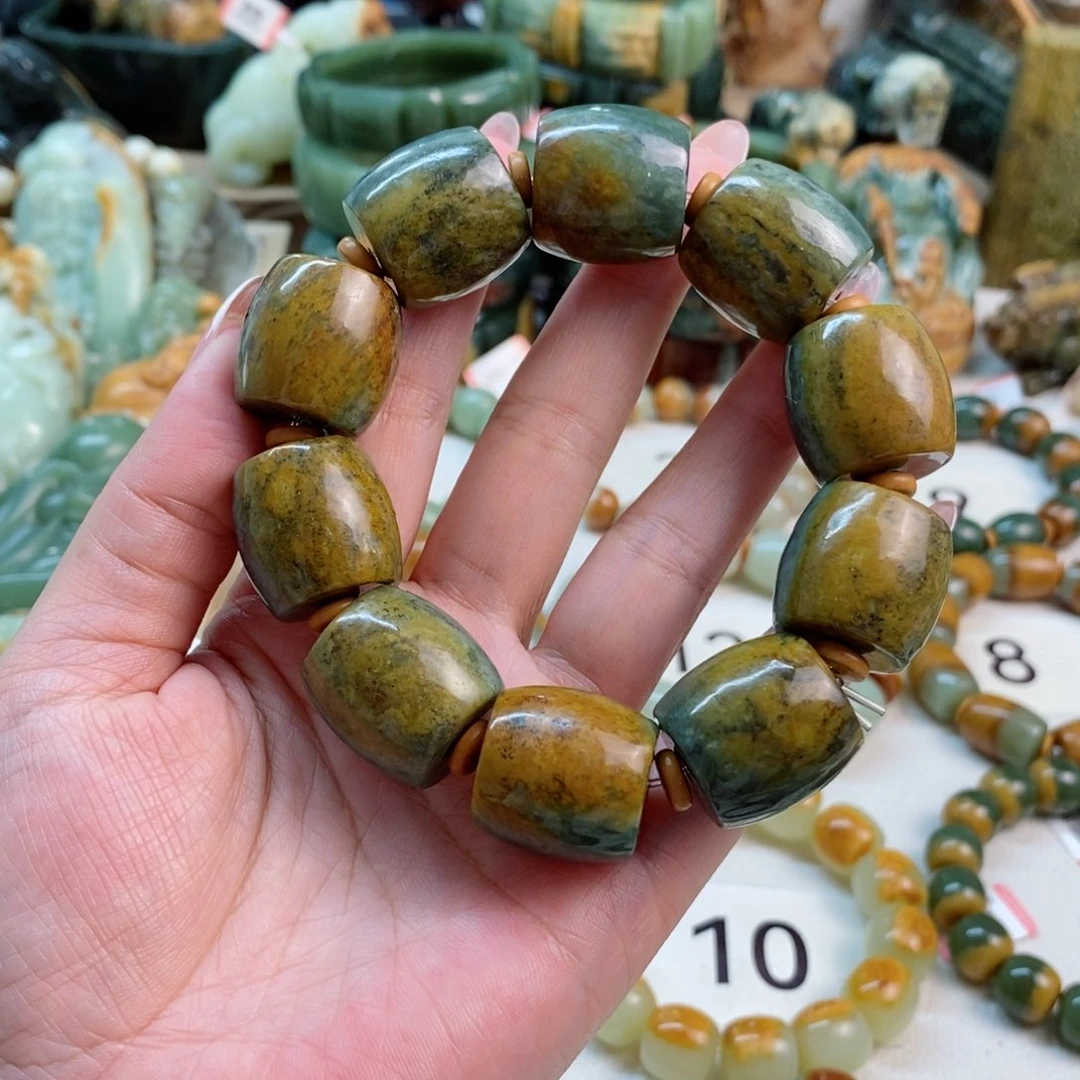 透闪石质玉手串未镶嵌西**话