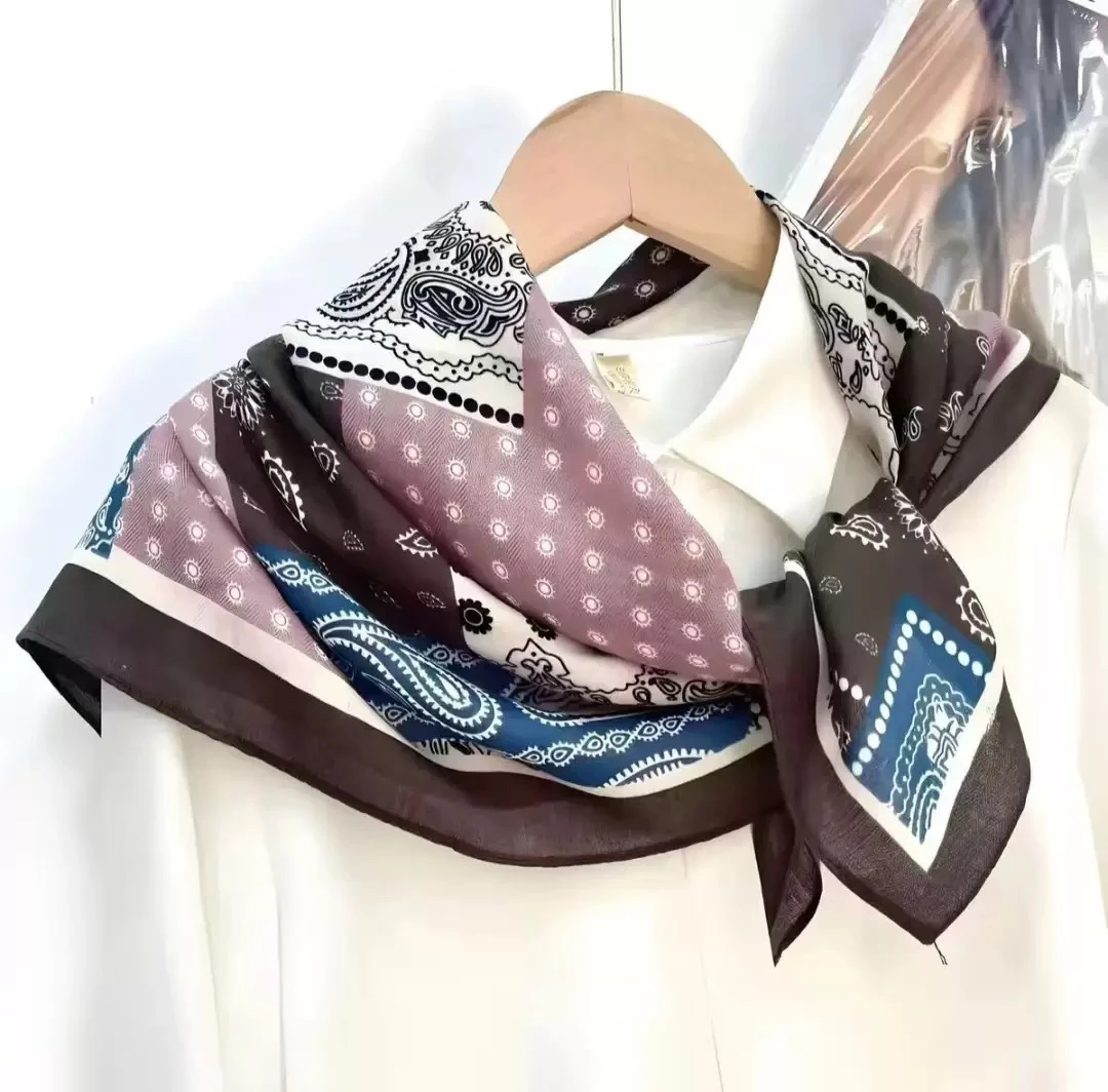 丝巾发带腰果小方巾女韩国文艺棉质百搭时尚春秋新款气质领巾围巾