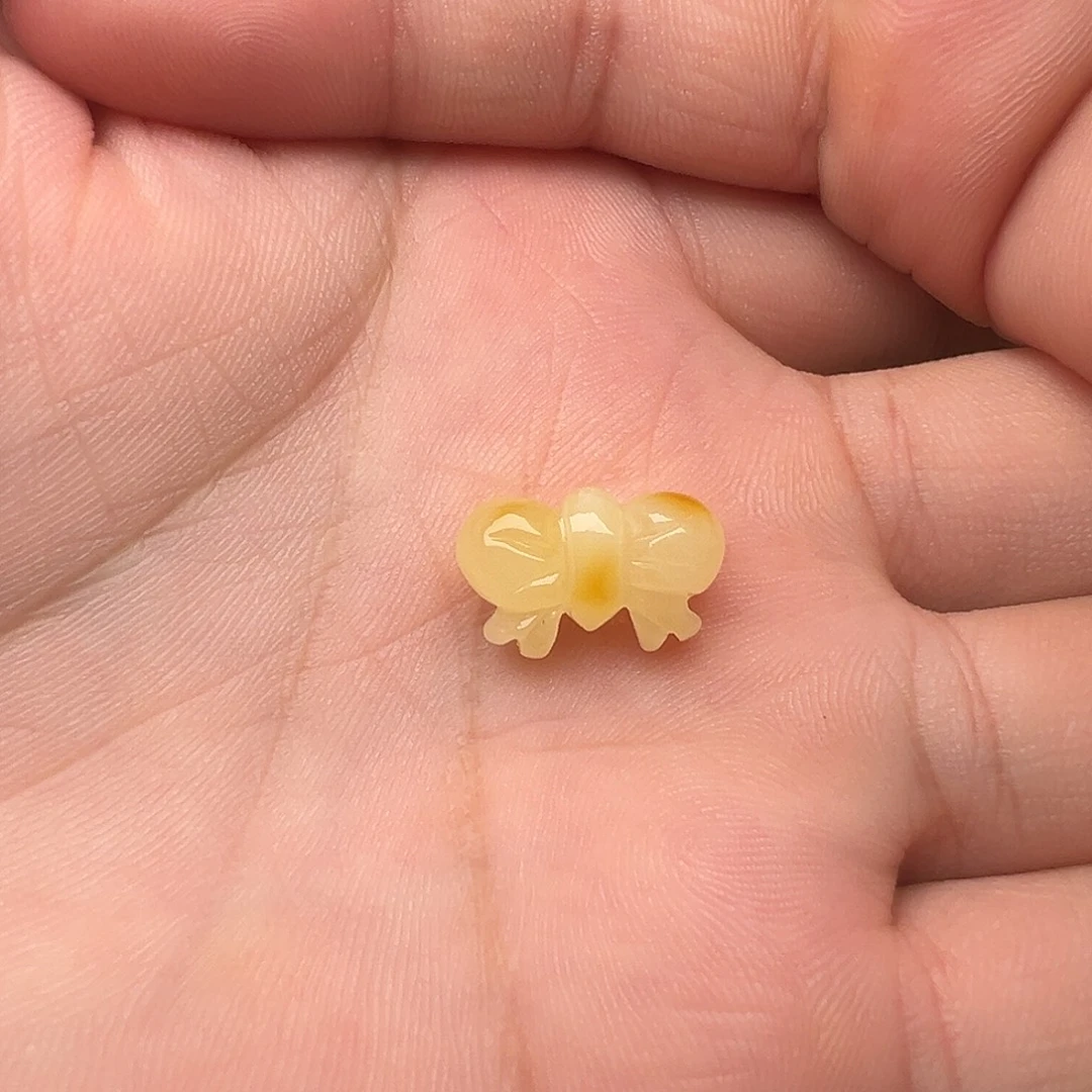 蜜蜡未镶嵌颈饰蝴蝶结提溜吊坠