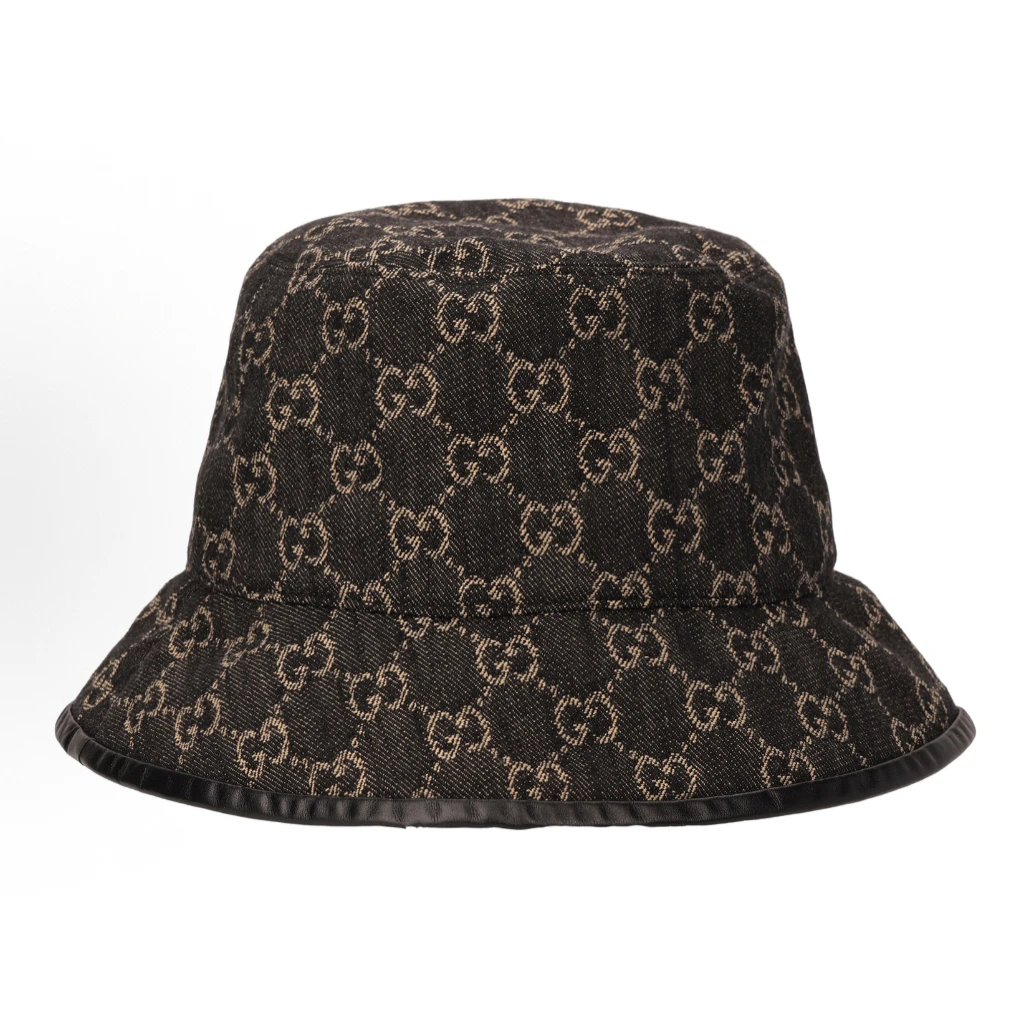 99新 GUCCI/古驰 老花经典渔夫帽//L码/59cm/C01397