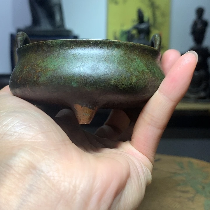 铜小冲耳 宣德炉
