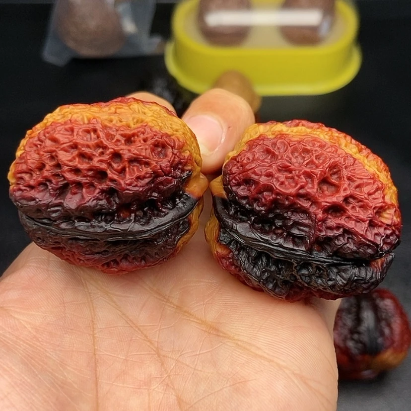 【闪购商品】把件文玩核桃39尺饕餮金蟾50.3克