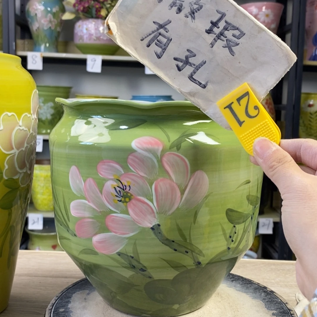 景德镇手工手绘陶瓷花盆