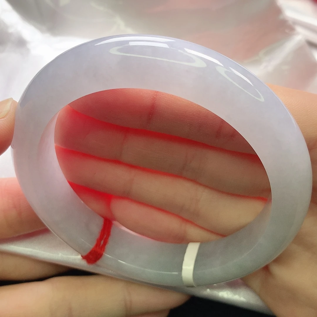 翡翠未镶嵌手镯缅甸5859完美