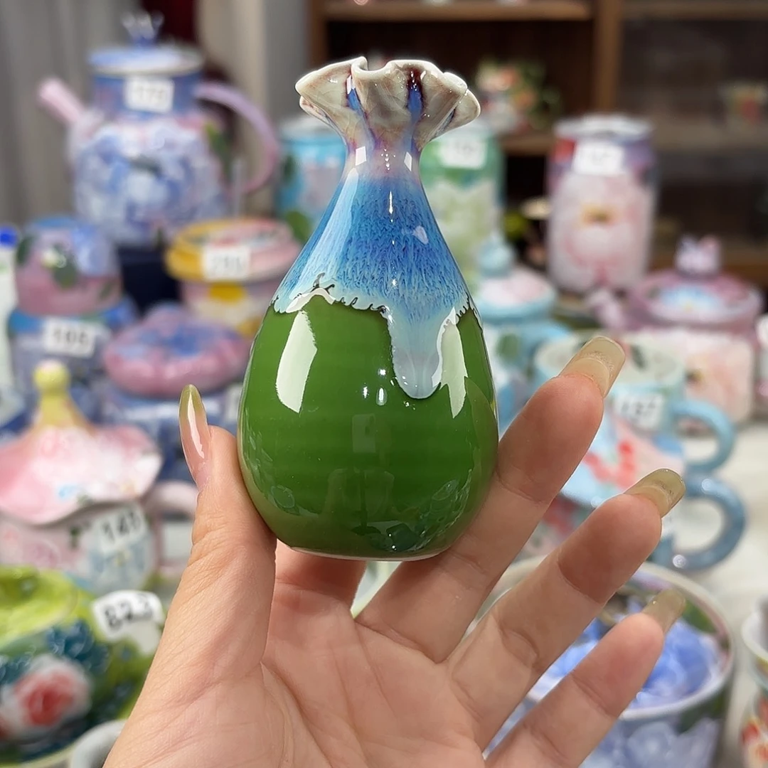 景德镇手绘高温釉下彩陶瓷茶具