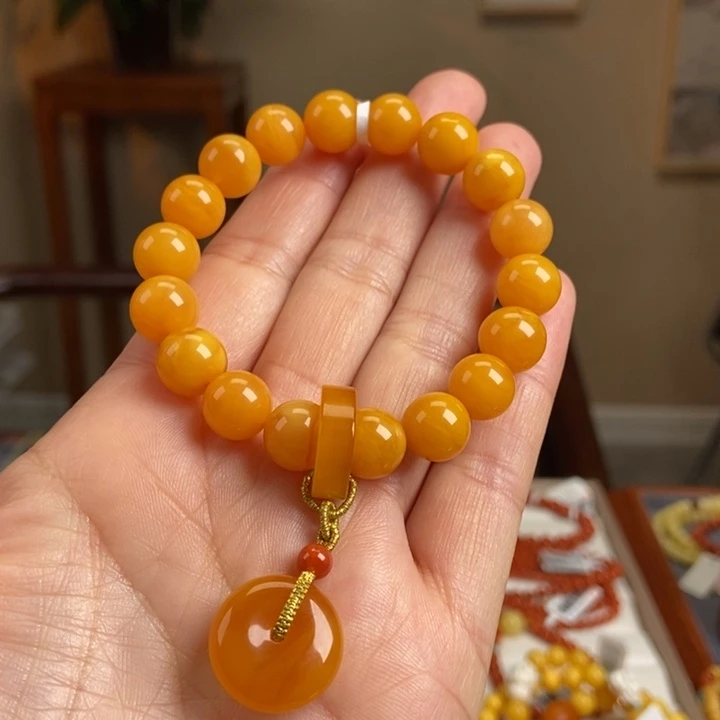琥珀手链未镶嵌蜜蜡手串10