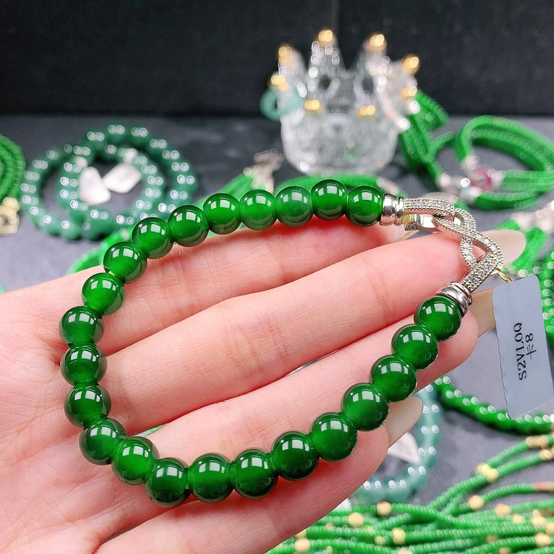 翡翠未镶嵌手链手链8.0