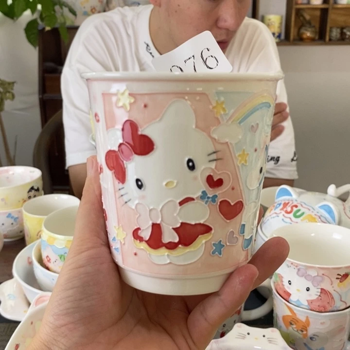 爱***念瓷片景德镇釉下彩手绘