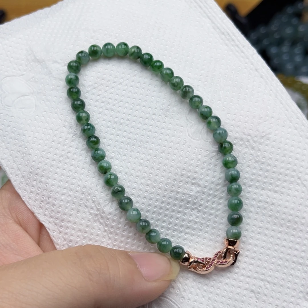 翡翠未镶嵌手链天然翡翠a货