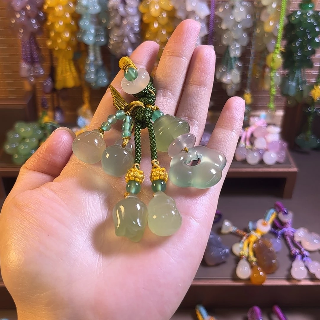 玛瑙/玉髓未镶嵌车挂钥匙扣