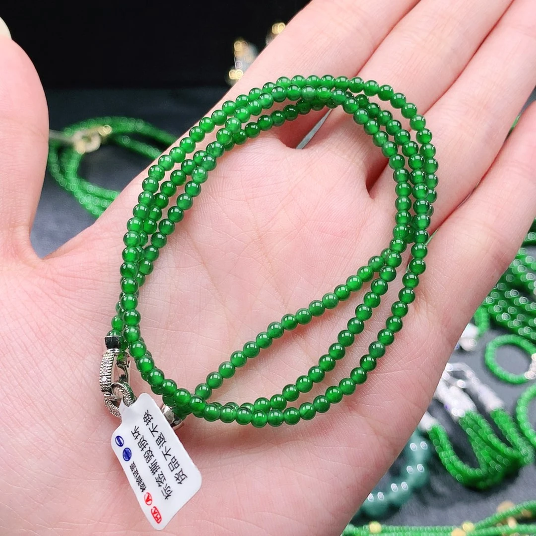 翡翠未镶嵌手串项链