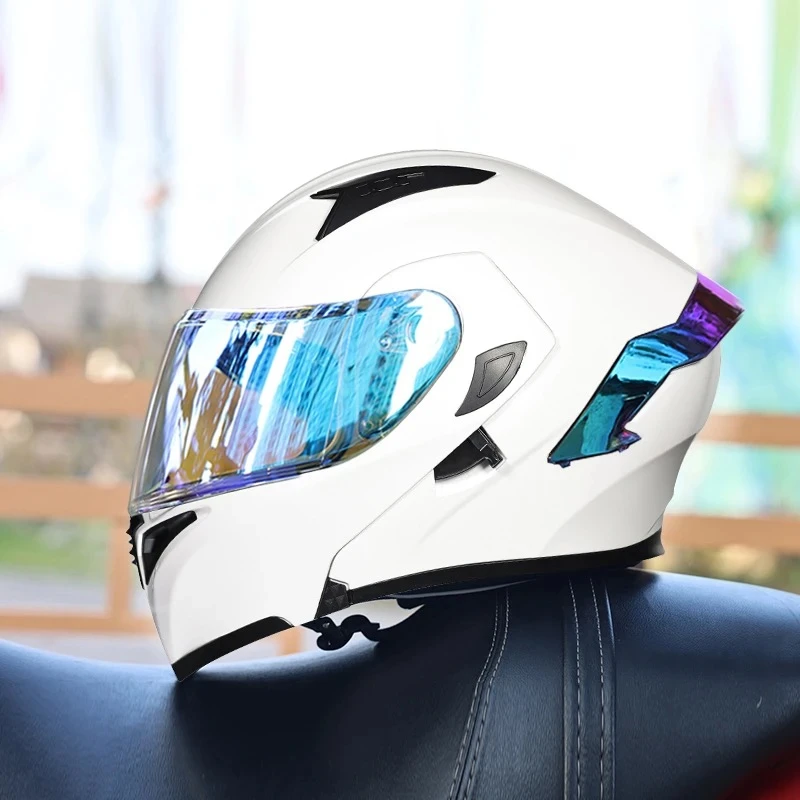 ORZ摩托车头盔男女揭面盔双镜夏季半全盔机车蓝牙四季3C认证国标A