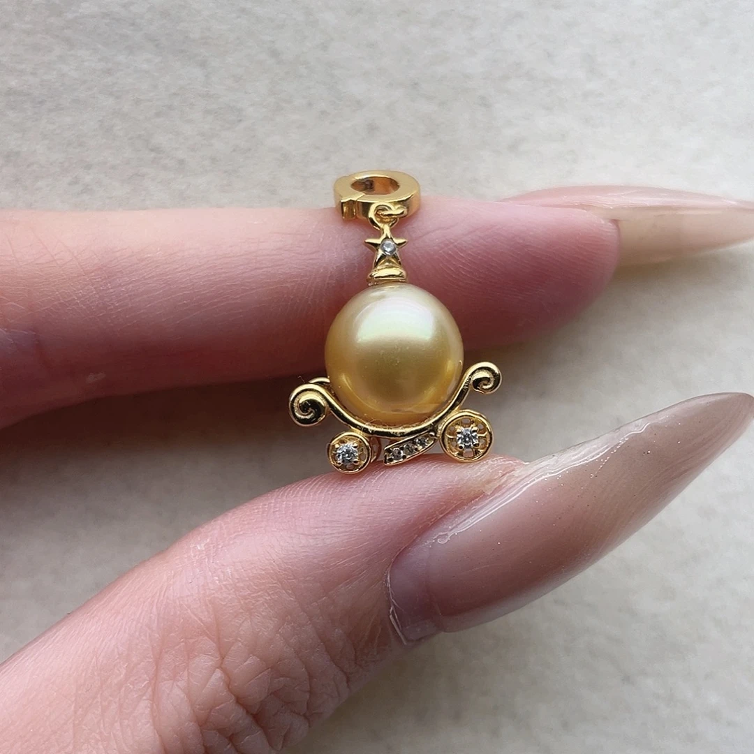 海水珍珠银S925镶嵌吊坠66
