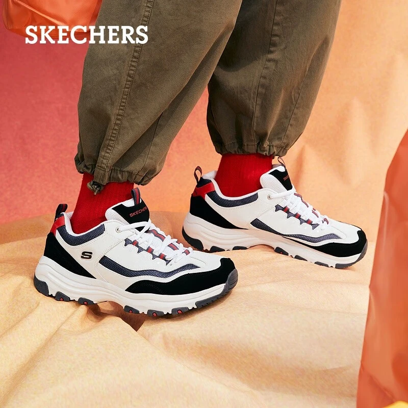Skechers斯凯奇春季男子经典百搭厚底老爹鞋舒适复古运动鞋休闲鞋