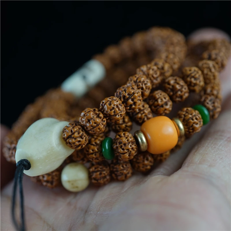 #3970 深度清理 西藏尼泊尔小金刚菩提子108佛珠念珠手串三圈脖挂