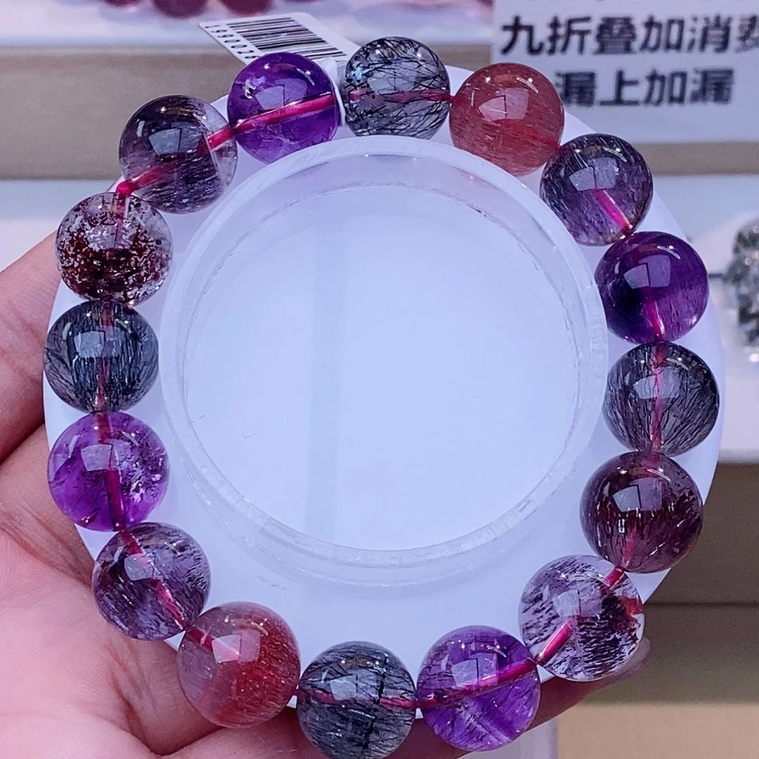 未镶嵌手串水晶黑加仑超七13+m