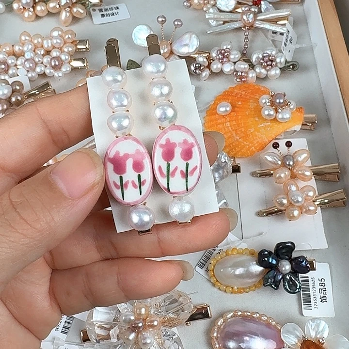 沐***苒淡水珍珠未镶嵌发饰