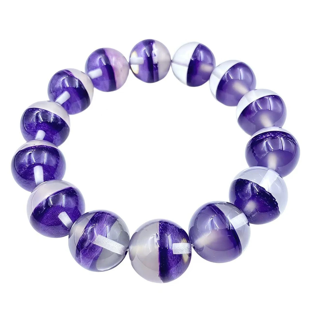 设计款深海意境幽灵紫珠珠手串S1784（传承盒）