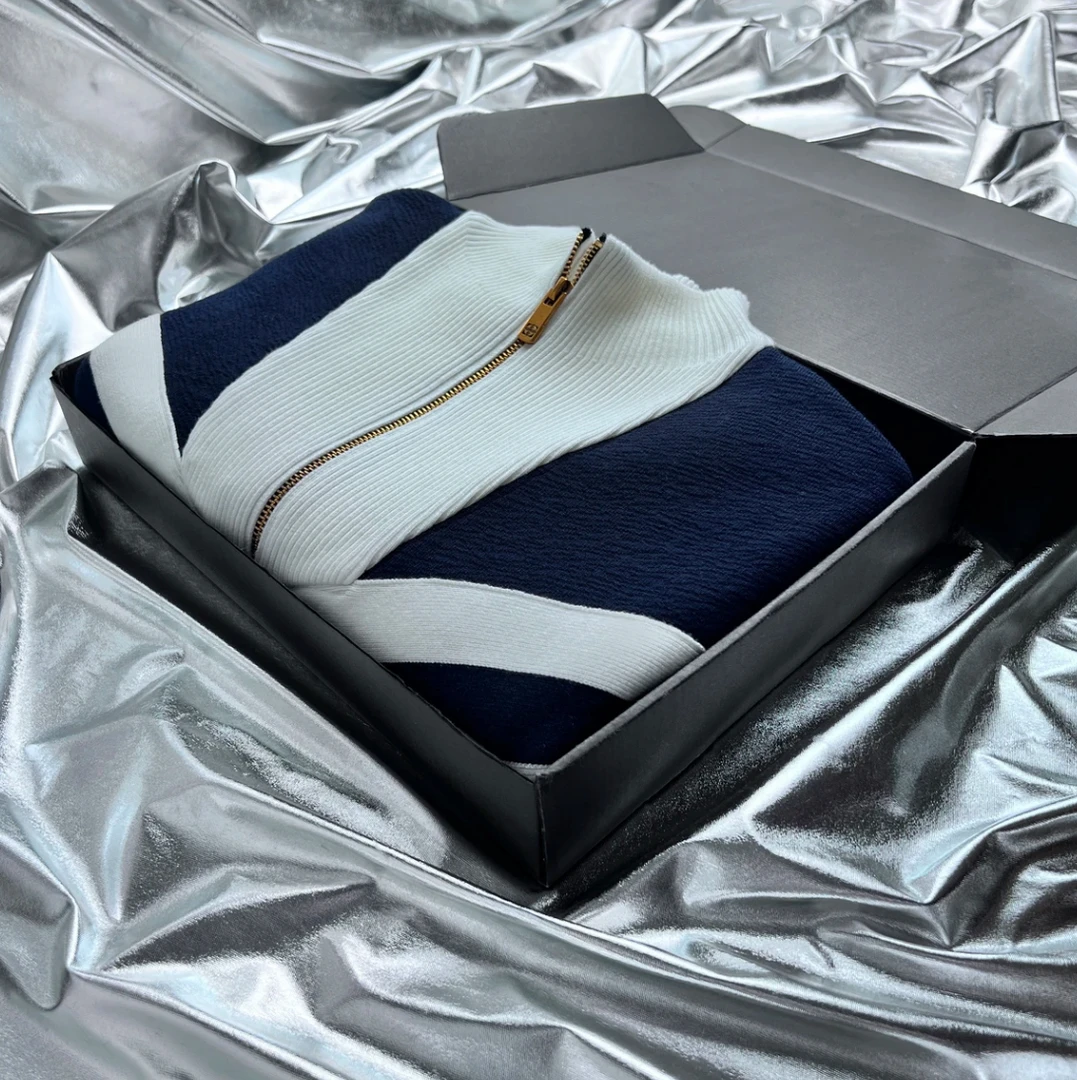 【78117】高级感轻奢高领拉链毛衣 DG