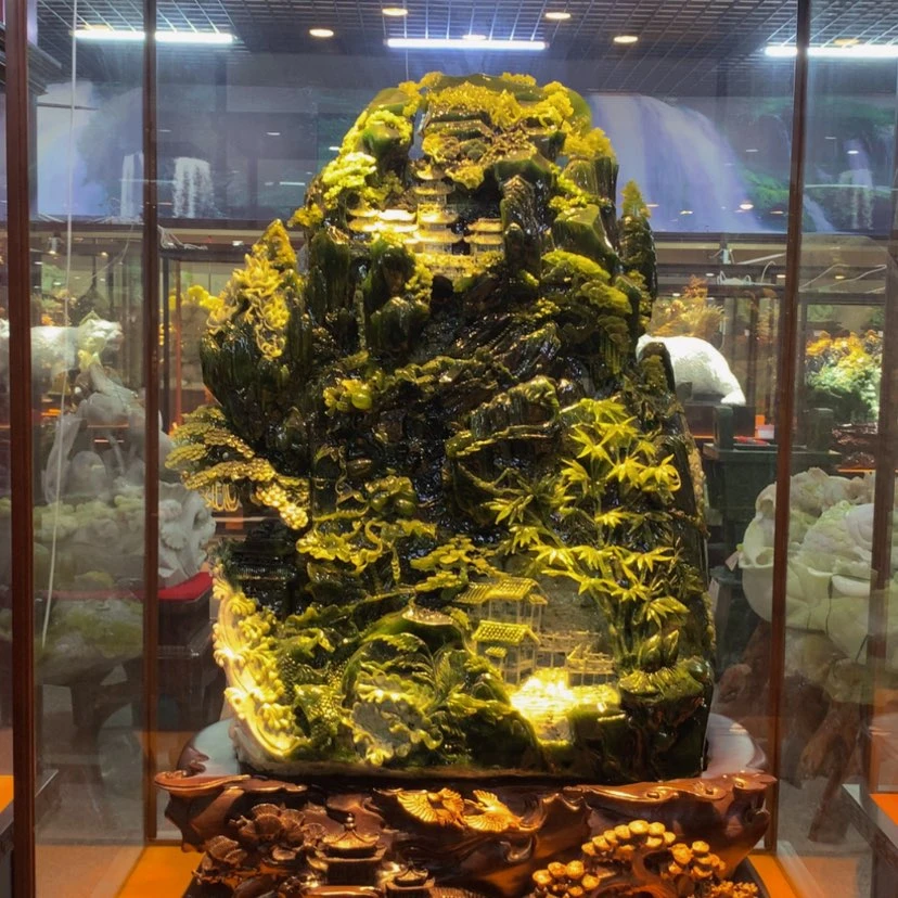 【闪购商品】未镶嵌蛇纹石玉摆件覆膜