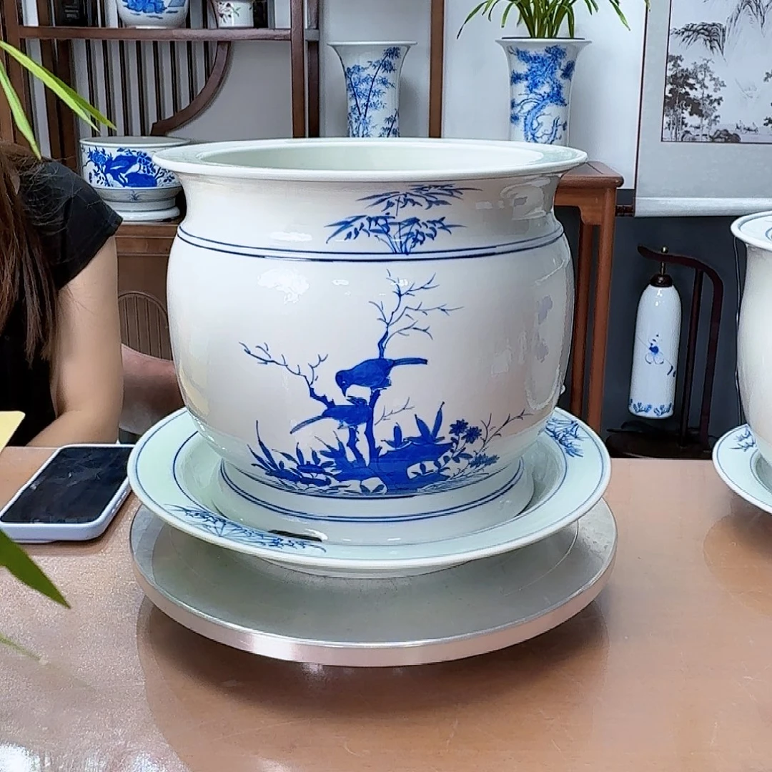 洋***阳青花大金钟一套微瑕