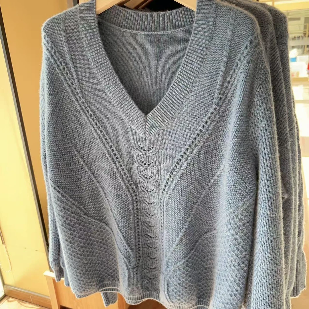 【美姐说】女V领羊绒衫249408