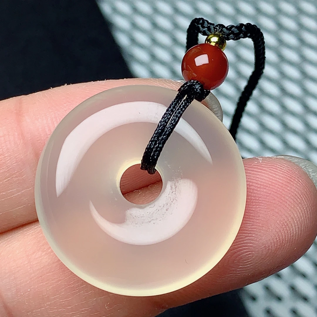 天然玛瑙平安扣吊坠27.3/7.5mm