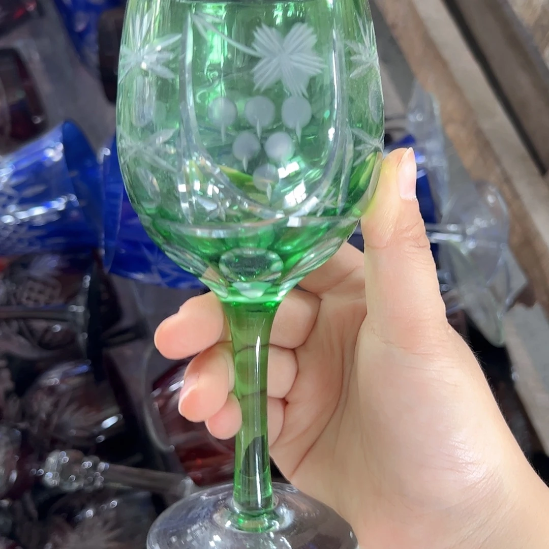 水晶玻璃高脚款微瑕一个