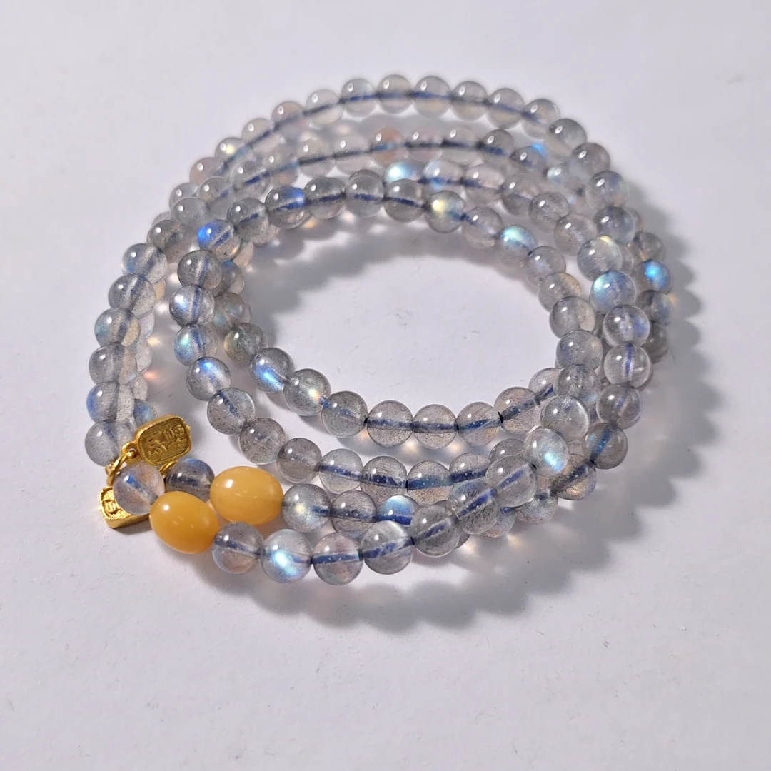 【书记甄选】原创灰月光双圈手链 多样性发一件 约5mm 7377CT