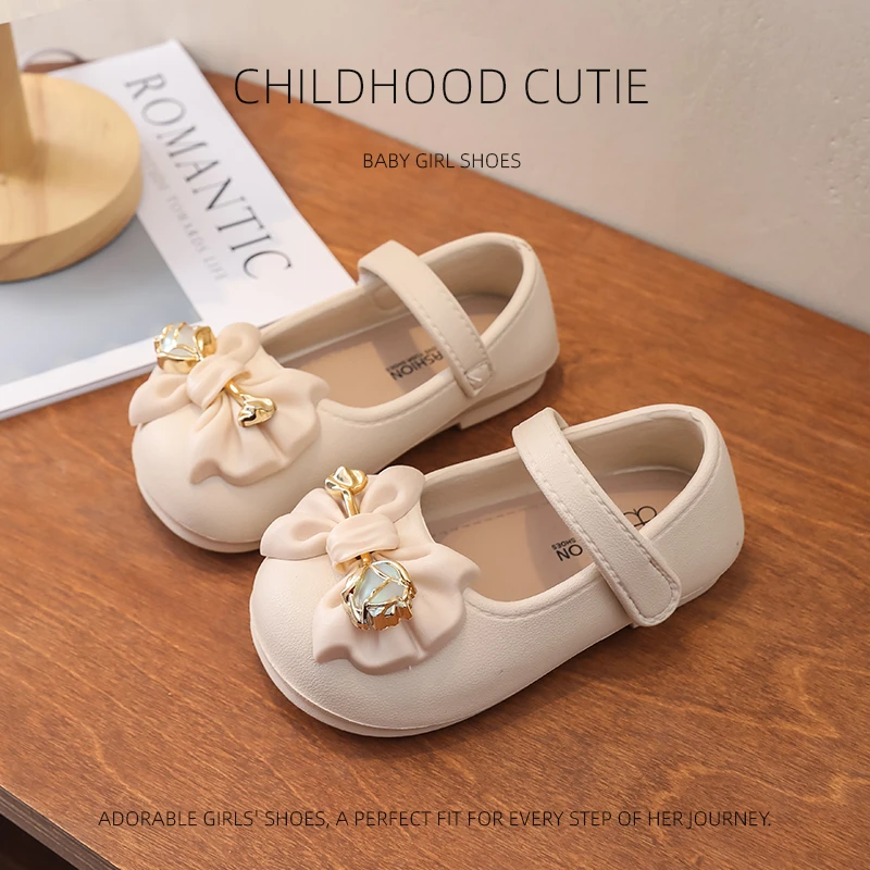 女童单鞋2025春秋新款儿童鞋子女孩公主鞋软底休闲宝宝豆豆鞋防滑