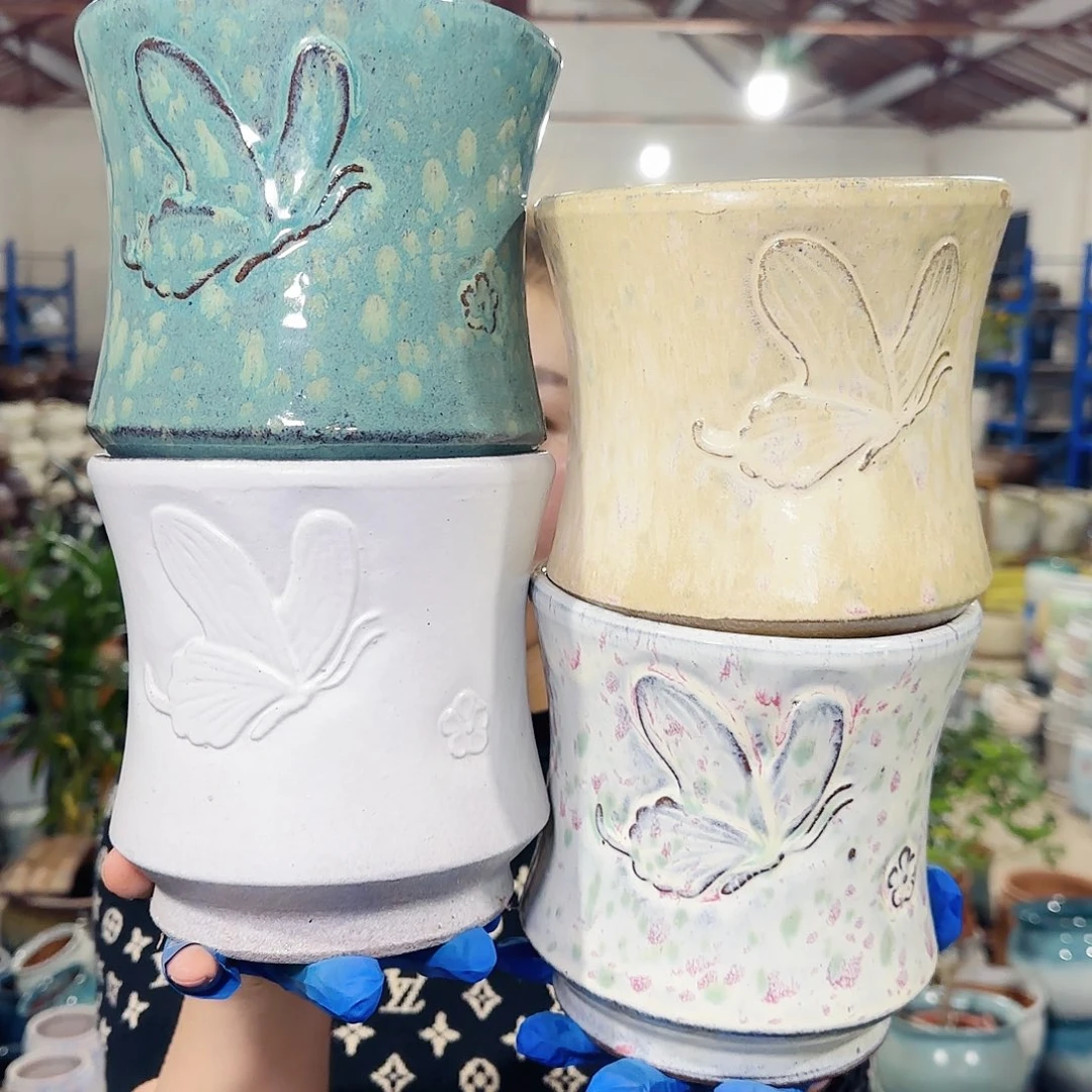 紫砂花盆高15口15