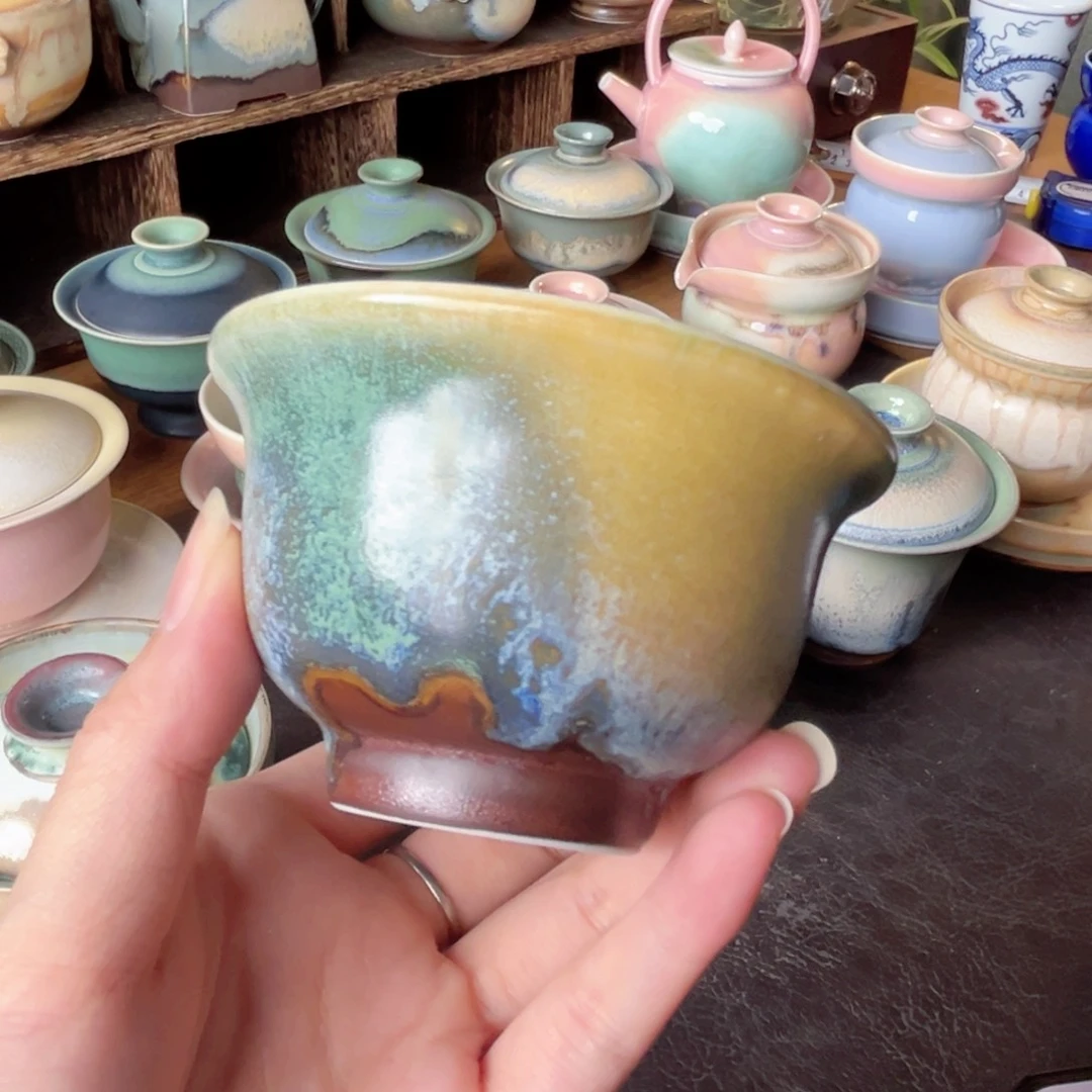 杯青現纯手工柴烧茶器