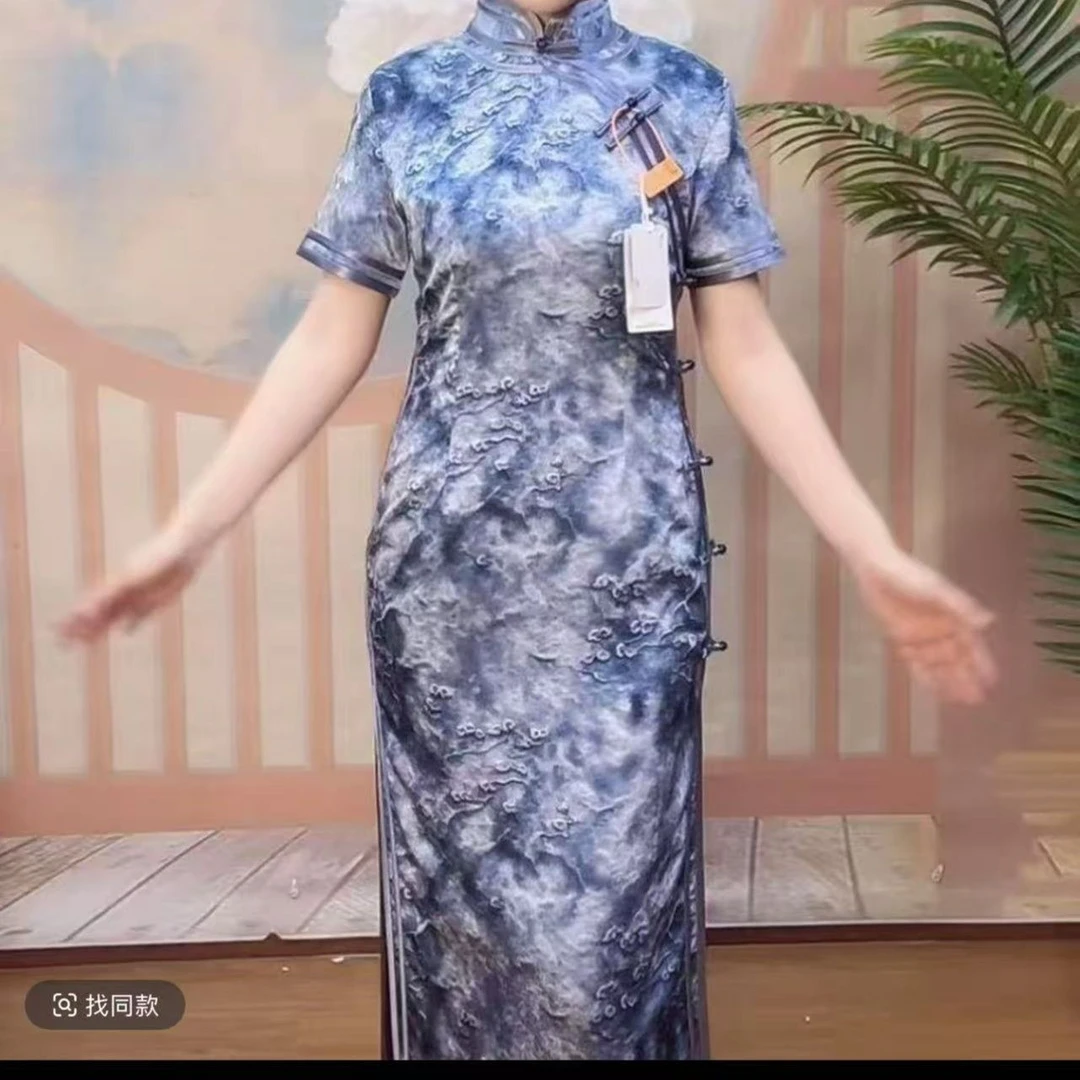 【蓝音云霞】2025新款复古百搭时尚优雅大方日常淑女旗袍
