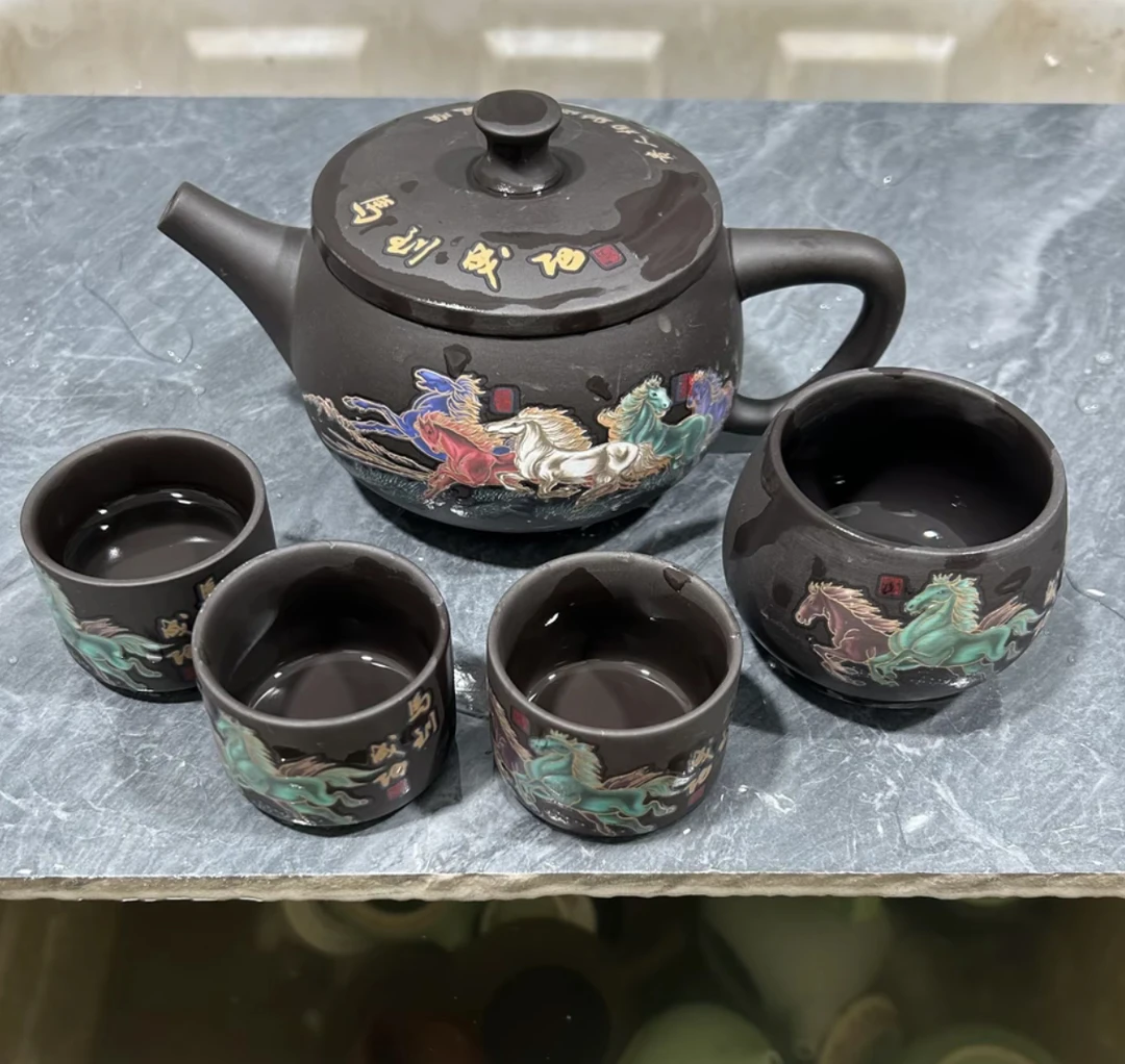 原矿紫砂汉瓦壶马到成功变色紫砂壶泡茶壶大容量