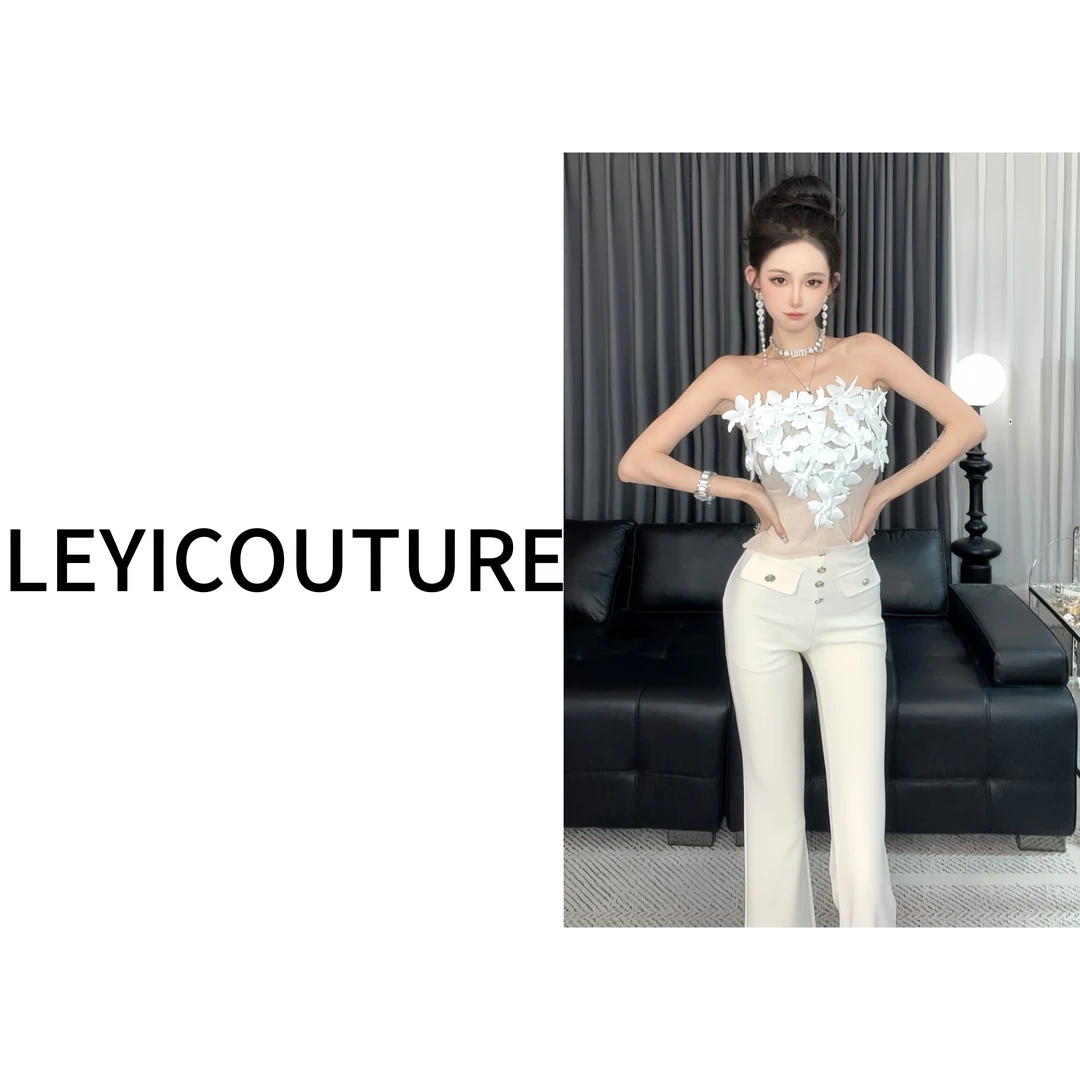 【 LEYI COUTURE】畑畑2025高端气质立体工艺花抹胸