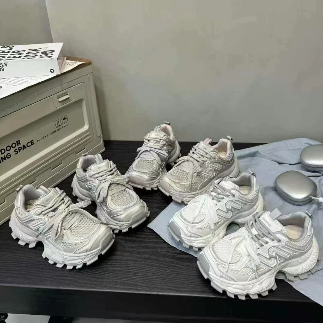 【限时福利】2025春夏新款厚底网面老爹鞋运动女鞋增高休闲鞋