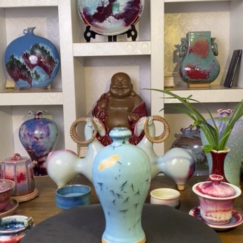 瓷片禹州神后钧瓷原产地~