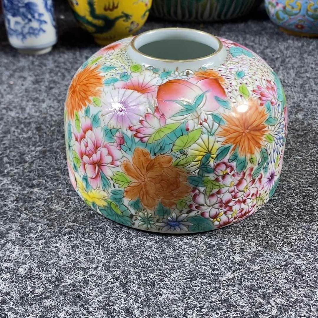 手工手绘陶瓷摆件工艺品如**祥