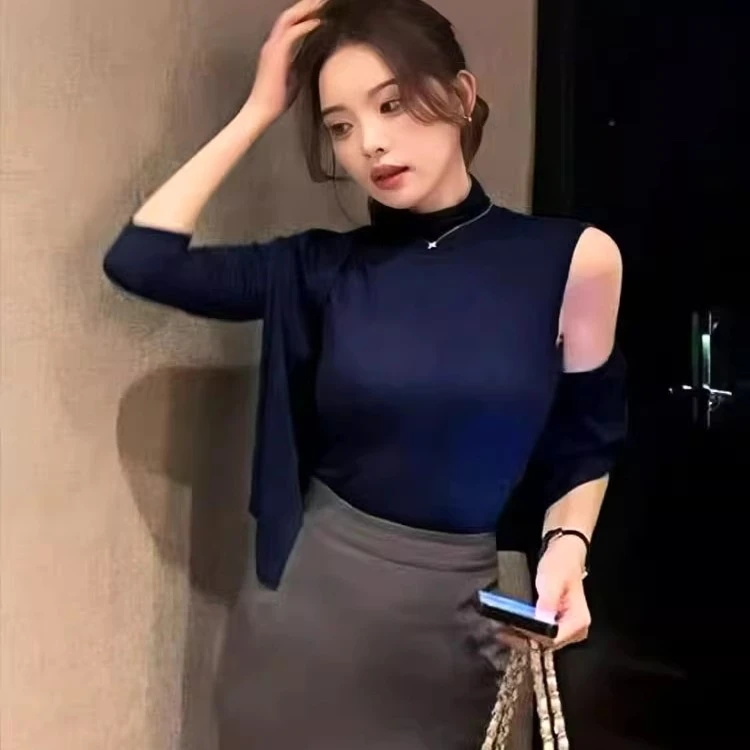 纯欲风御姐性感两件套女2025春季新款无袖背心上衣+长袖针织开衫