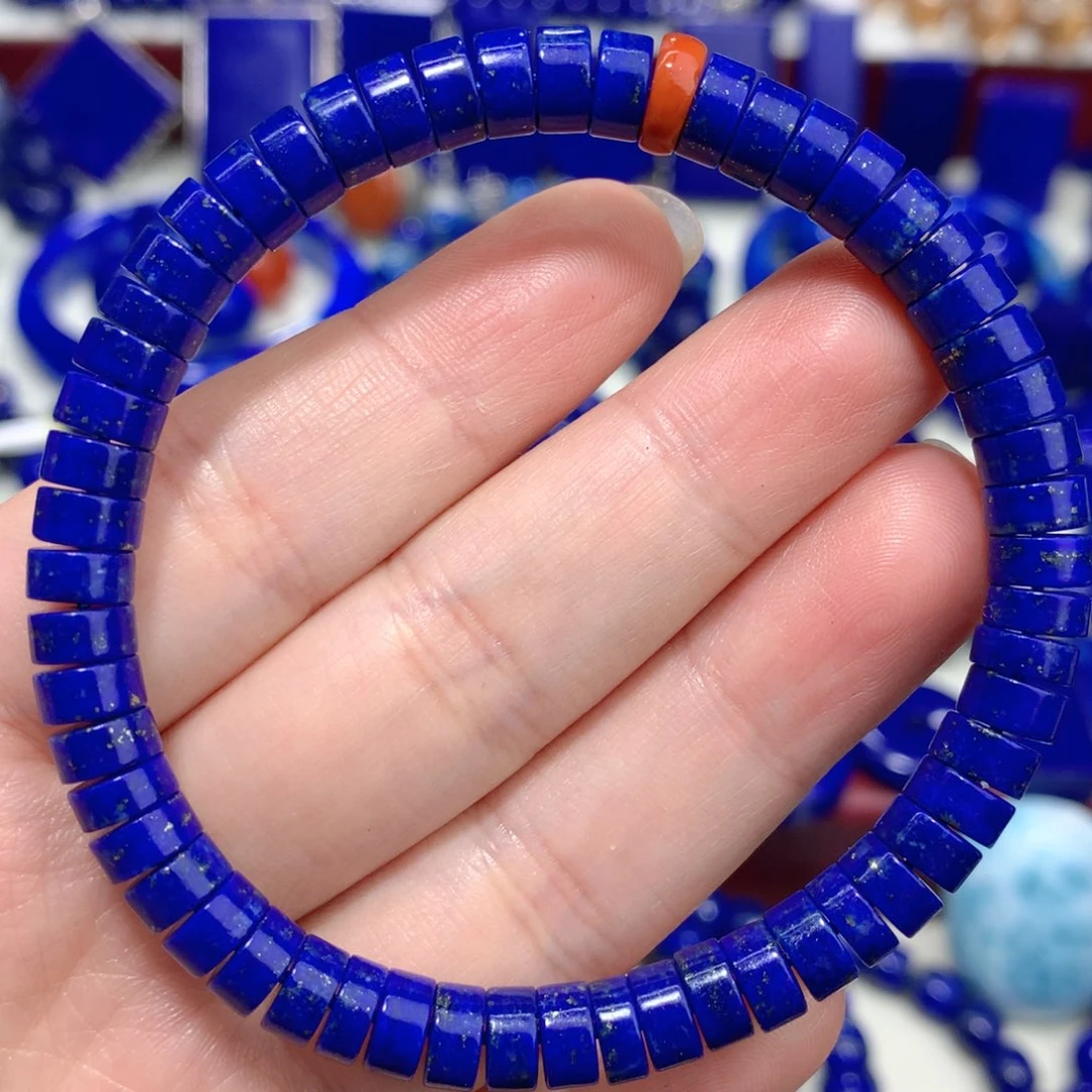 青金石未镶嵌6.5m直切手链