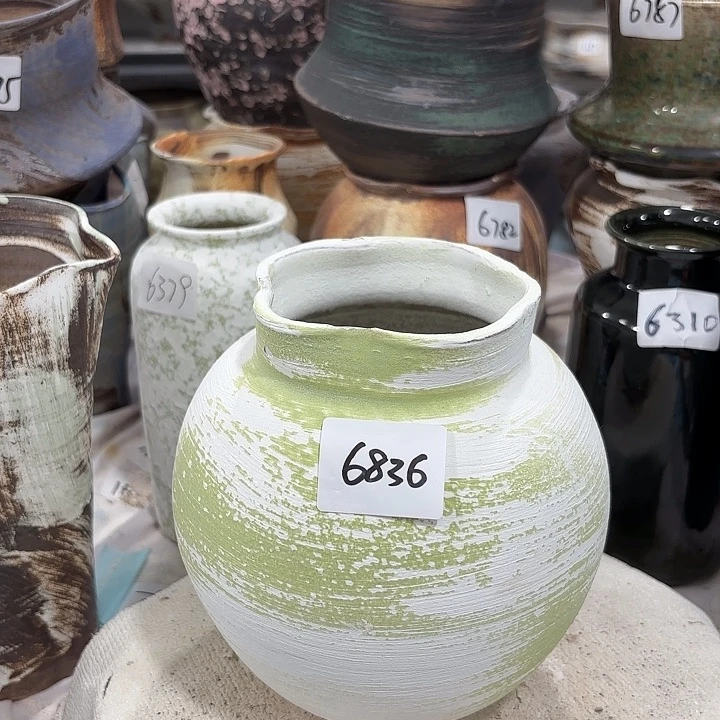 摆件景德镇无孔高17，口1o6836