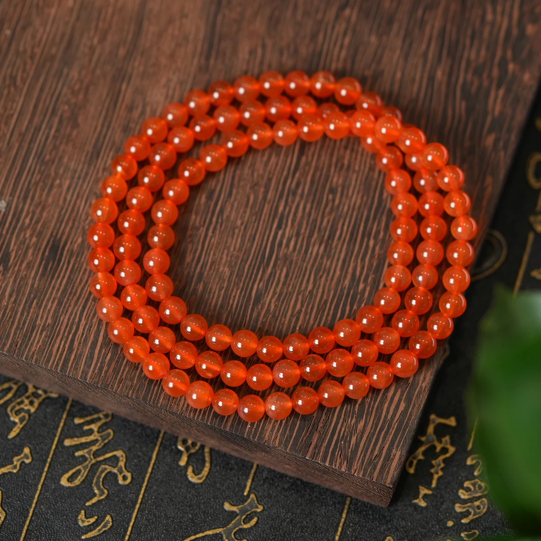 【甜宠年货节】冰料原矿天然保山河湾冰红7mm项链